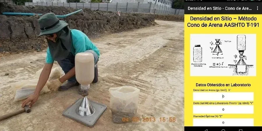 Control de Densidad en Terreno con Cono de Arena en Curicó